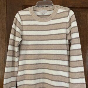 Barefoot Dreams Cozychic Lite Striped Sweater, XS